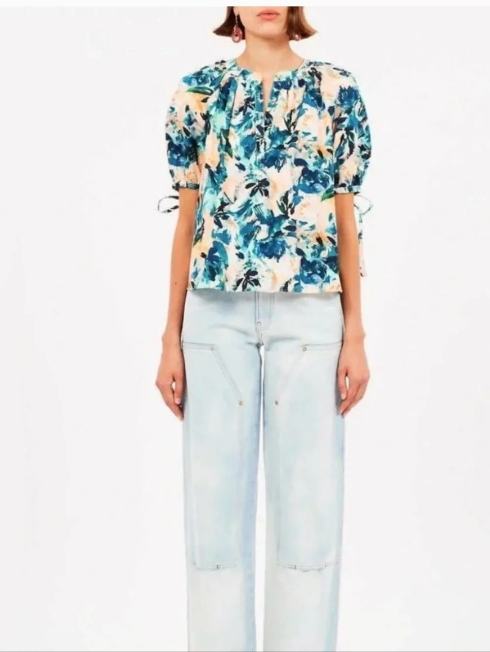 Ulla Johnson Vienne Blouse In Delphinium Size 4- Excellent Condition